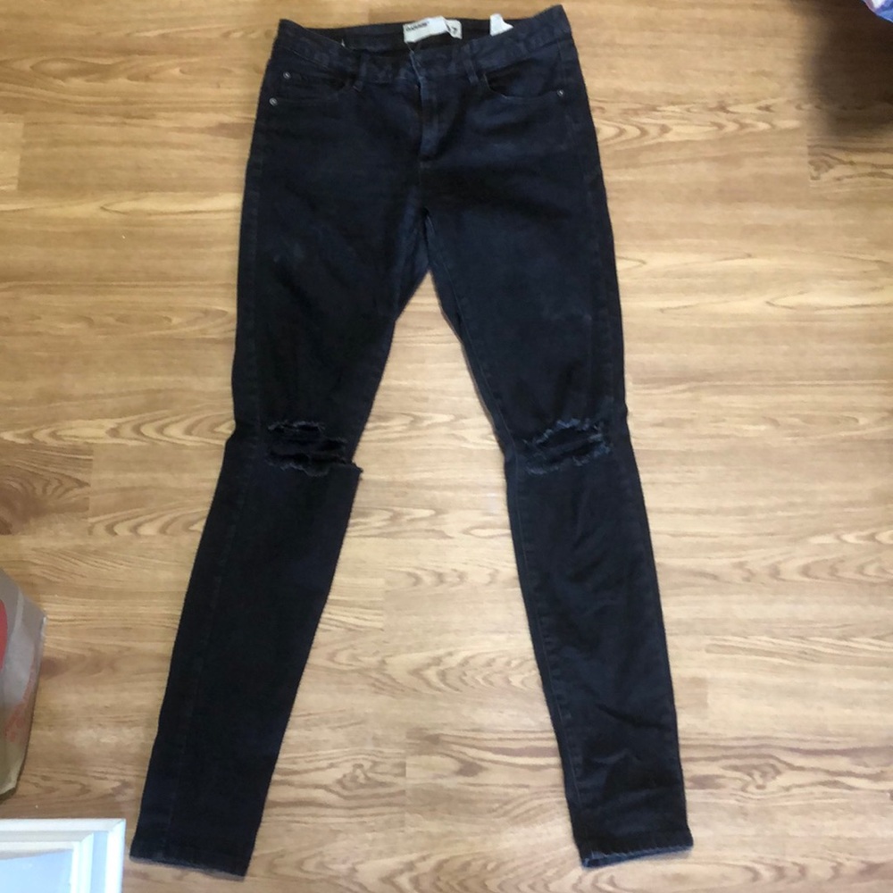 Black high waisted skinny jeans